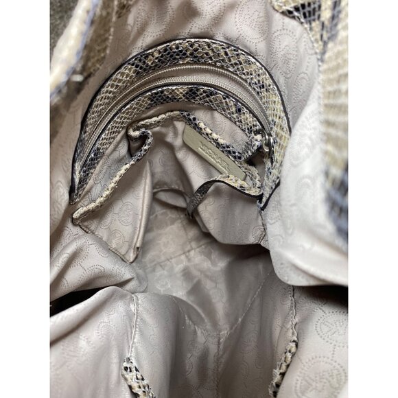 MICHAEL KORS WOMEN'S BLACK & TAN PYTHON HOBO CROSSBODY BAG - Picture 7 of 8